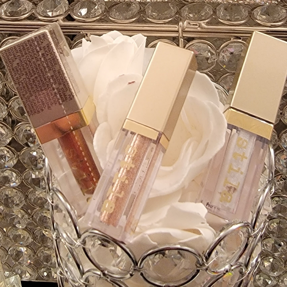 3 Piece STILA Bundle 2 GLITTER Eyeshadows & 1 Boss Lip gloss - All New